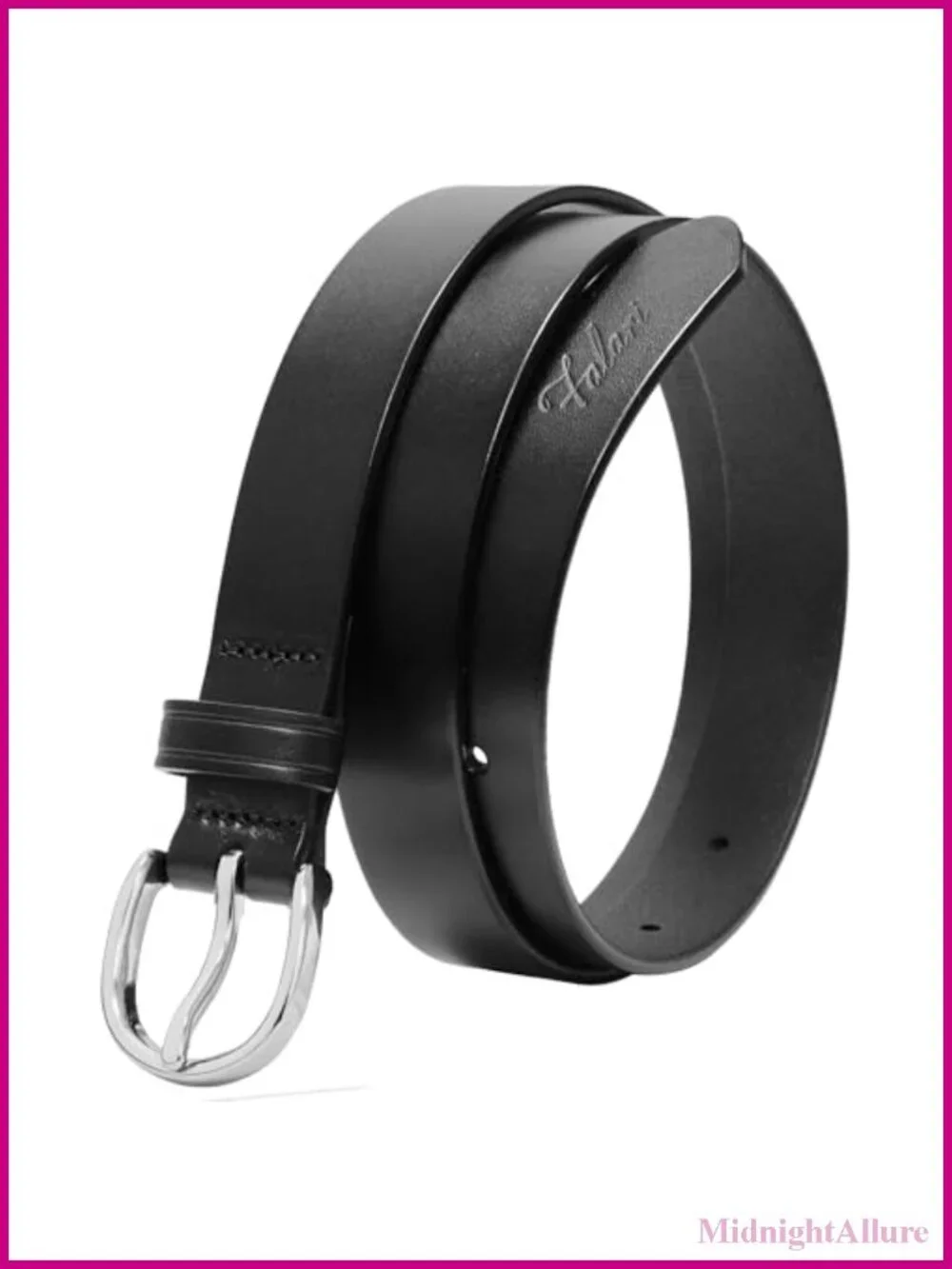 Top Grain Leather Women's Belt 1 Inch Width Classic Style for Jeans Pants